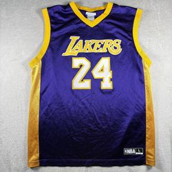 Vintage NBA Los Angeles Lakers Men’s L Purple Gold Kobe Bryant #24 Jersey #85