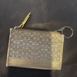 Coach change purse/key chain portable wallet handbag if holder money coin bag