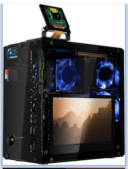 Pironman 5 Pro Max Mini PC Case with 4.3” Touch Screen for Raspberry Pi 5, OpenClaw AI Agent, Dual NVMe RAID 0/1 NAS, Camera, Mic, Audio, M.2 Hailo8, 