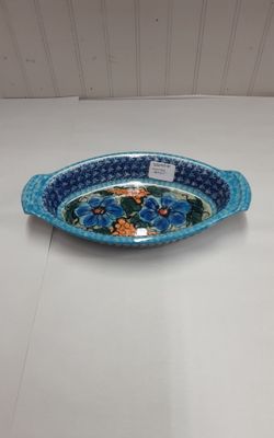 Unikat Oval Casserole Polish Pottery- Located in Shelton