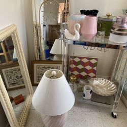 Objects Sale! Vintage  Tray, Swan Dish, Lucite, Candle Holders More 
