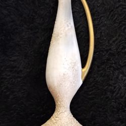 Mid Century Royal Haeger #4044 Off White Tan Textured Ewer Pitcher Vase

