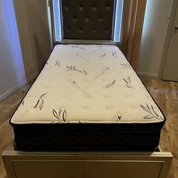 Led Twin Bed With Mattress 