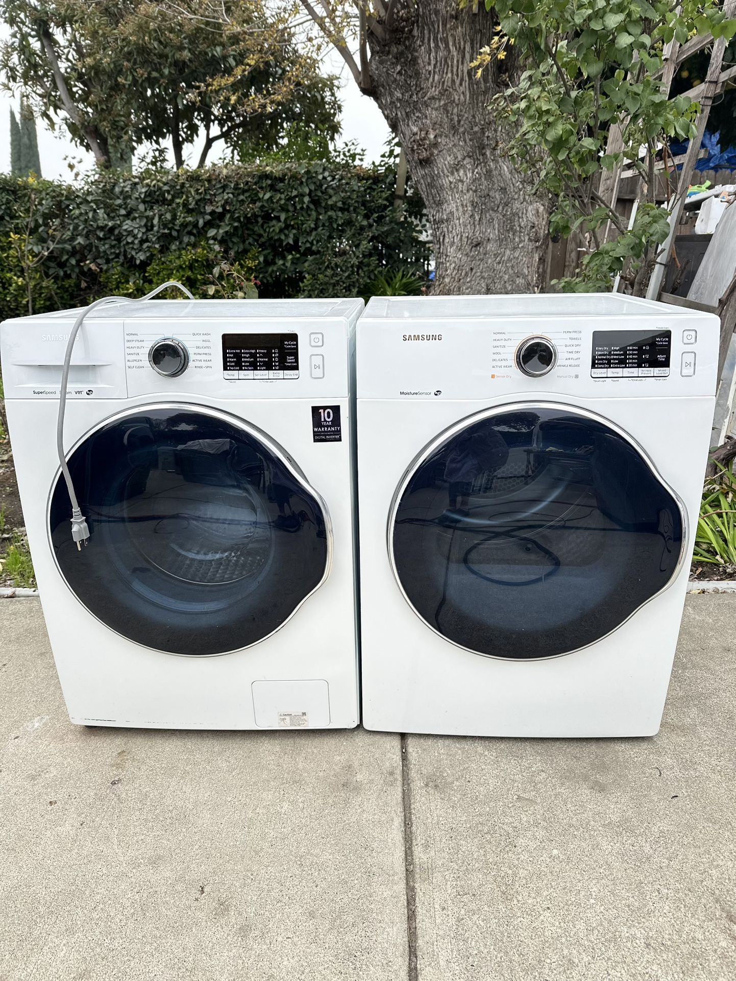Compact Samsung Washer and Electric Dryer Set