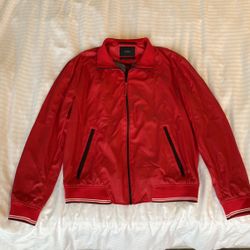 ZARA FAUX LEATHER SPORTY BOMBER JACKET 