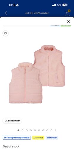 12 months toddler girl reversible faux fur vest each $10 firm