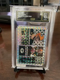 2020 Mosaic #M12 Montage Mosaic Prizm Aaron Rodger’s Gem. Mint 10