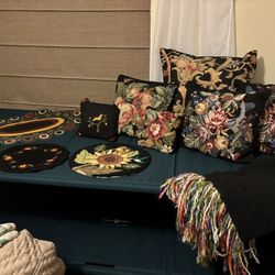 Lovely Set Of Pillows And Accessories In Very Good Shape