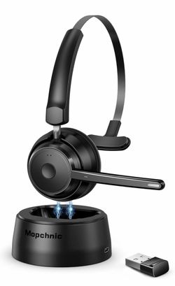 Mopchnic Wireless Mono Headset with Charging Base
