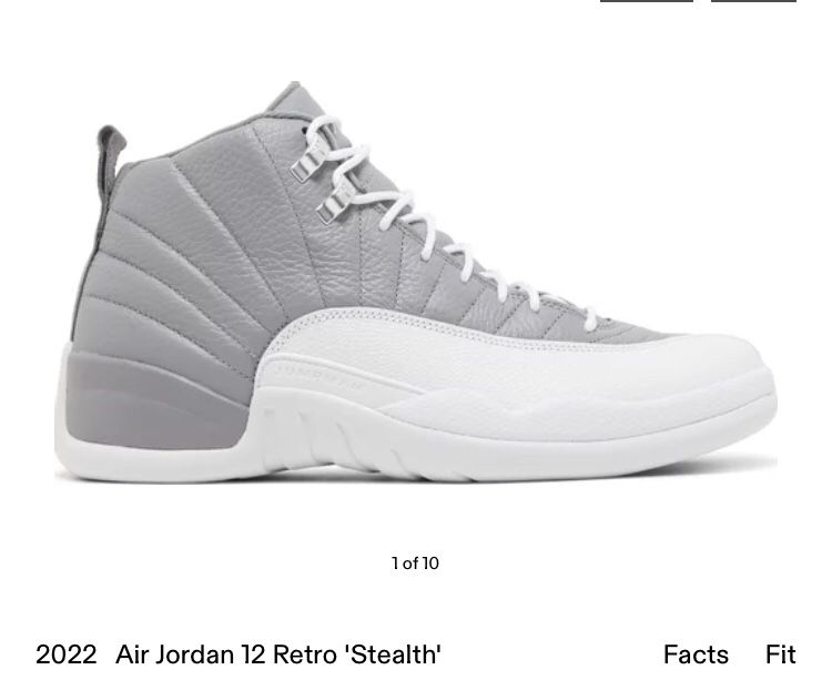 Jordan 12 Retro Stealth Sz 7.5