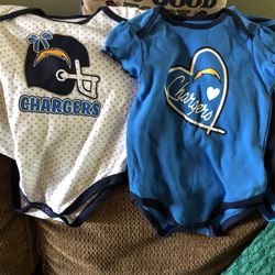 18 Month Old Girls, Charger Onesies brand new