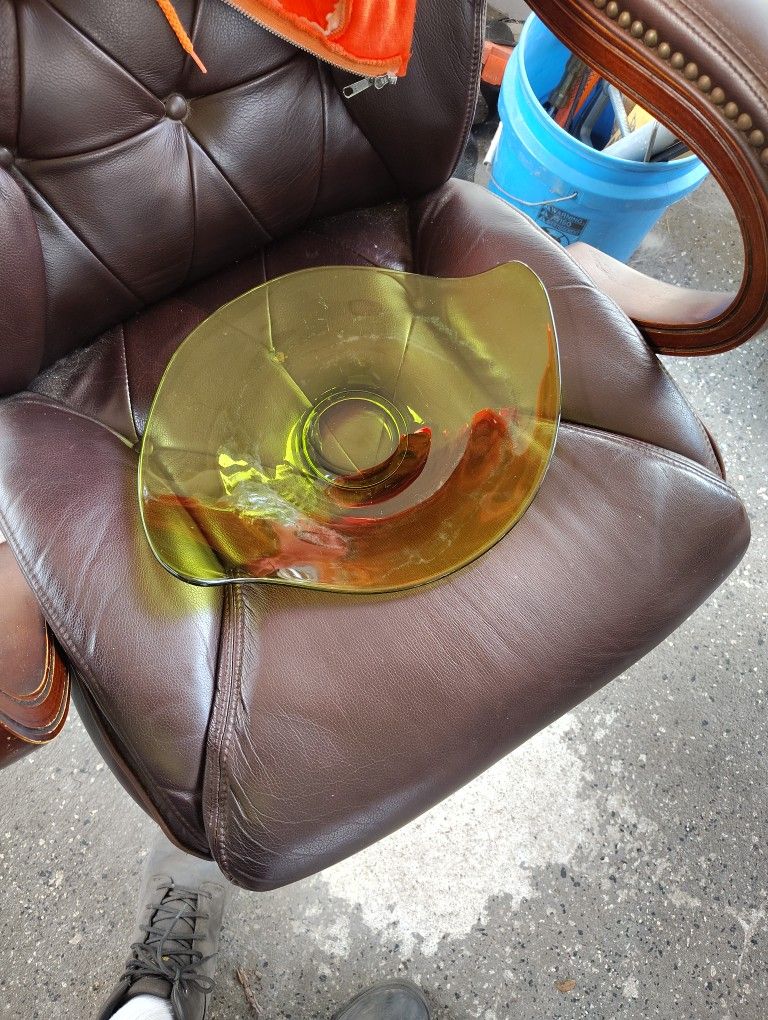 Green Glass Bowl