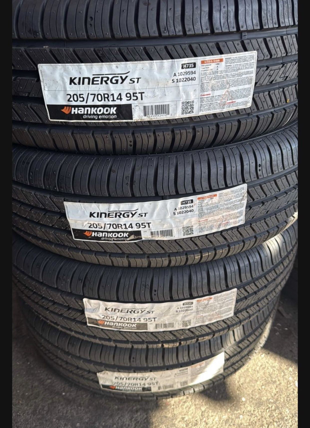 205/70/14 Hankook 4 New Tires 50000miles Warranty