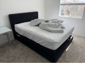 Queen bed frame only (no mattress)