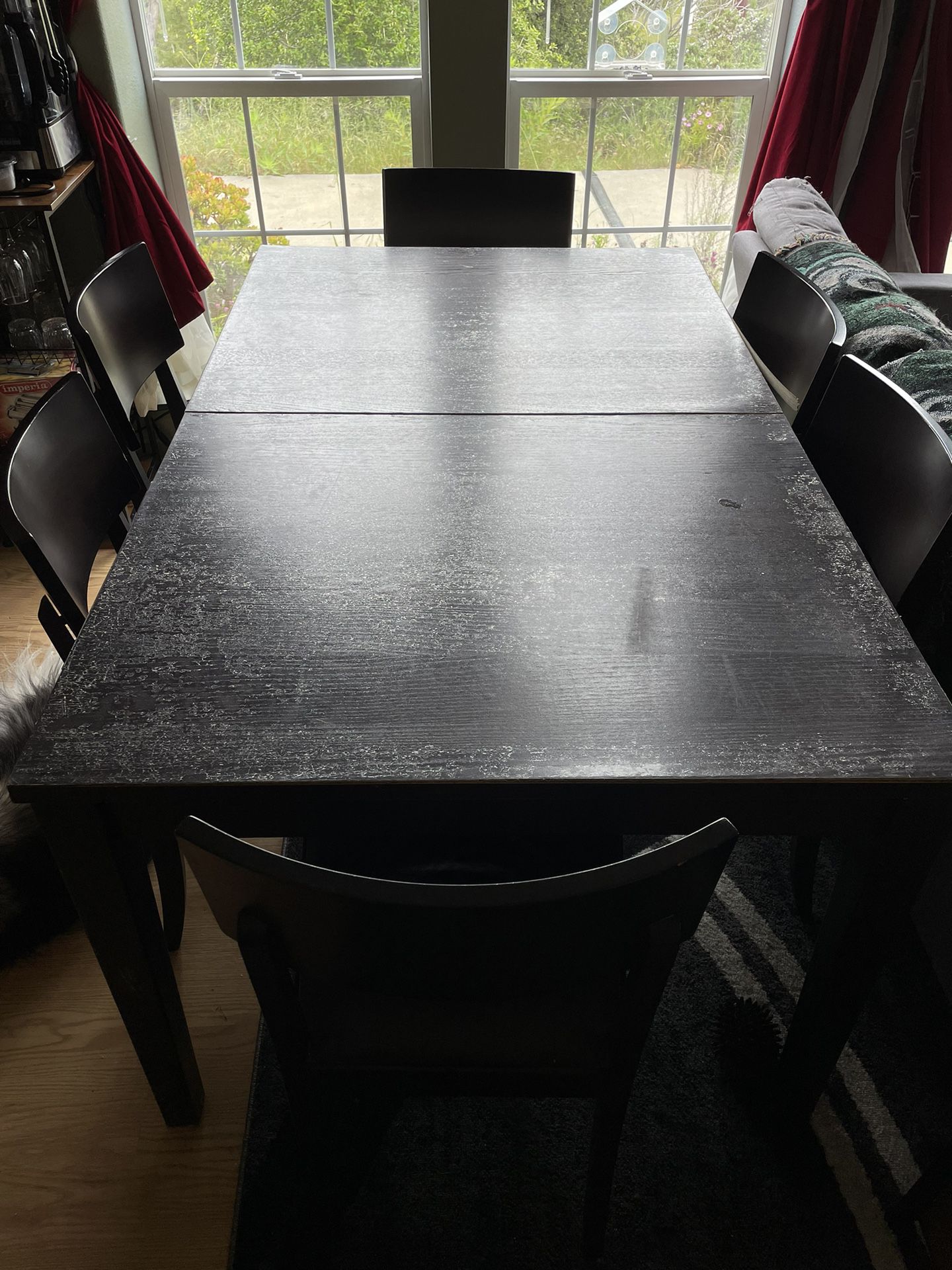Dining Room Kitchen Table With 6 Chairs 61x38in
