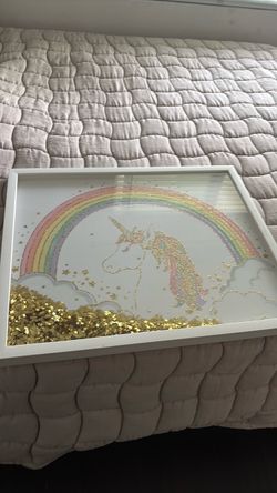 Unicorn Rainbow Shadow Box Wall Art