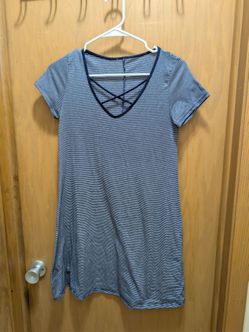 Short Blue Striped dress