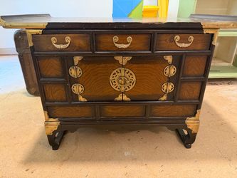 Vintage Korean-style tansu or morijang accent cabinet