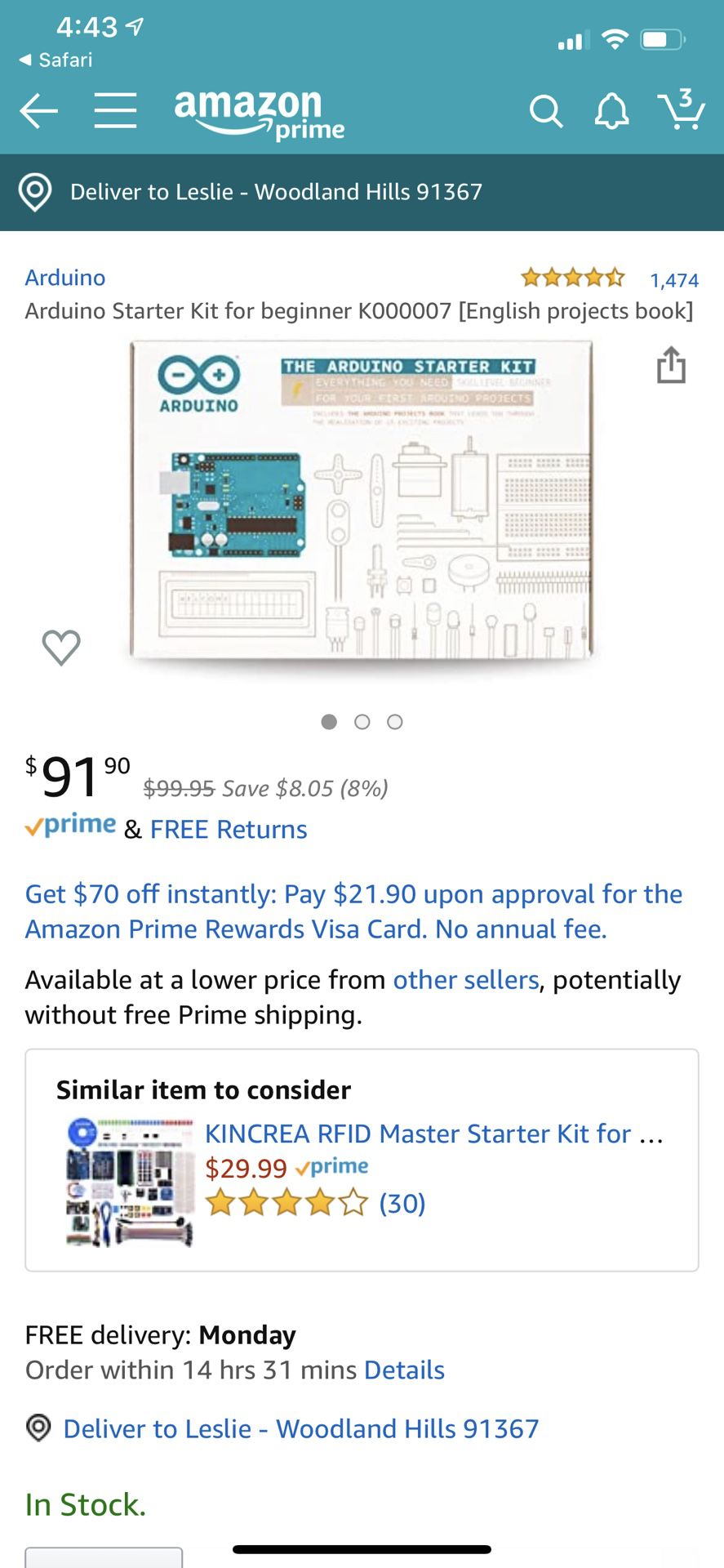 Arduino Starter Kit for beginner K000007 [English projects book]
