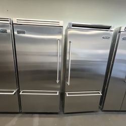 Viking 72”Wide Built In Stainless Steel Bottom Freezer Refrigerators 