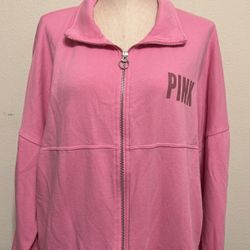 PINK Full Length Jacket With Logo