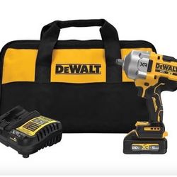 DEWALT 20V MAX XR Cordless Impact Wrench Kit 1/2” Hog Ring High Torque DCF961GH1