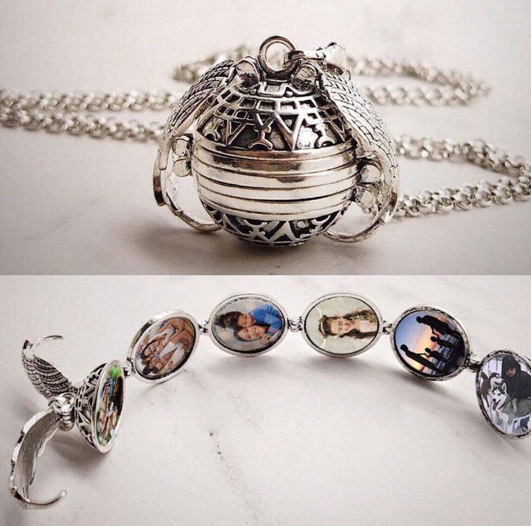 Photo locket necklace