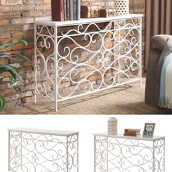 NIB White High Quality Console Table/TV Stand