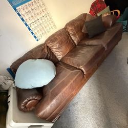 Brown Leather couch 