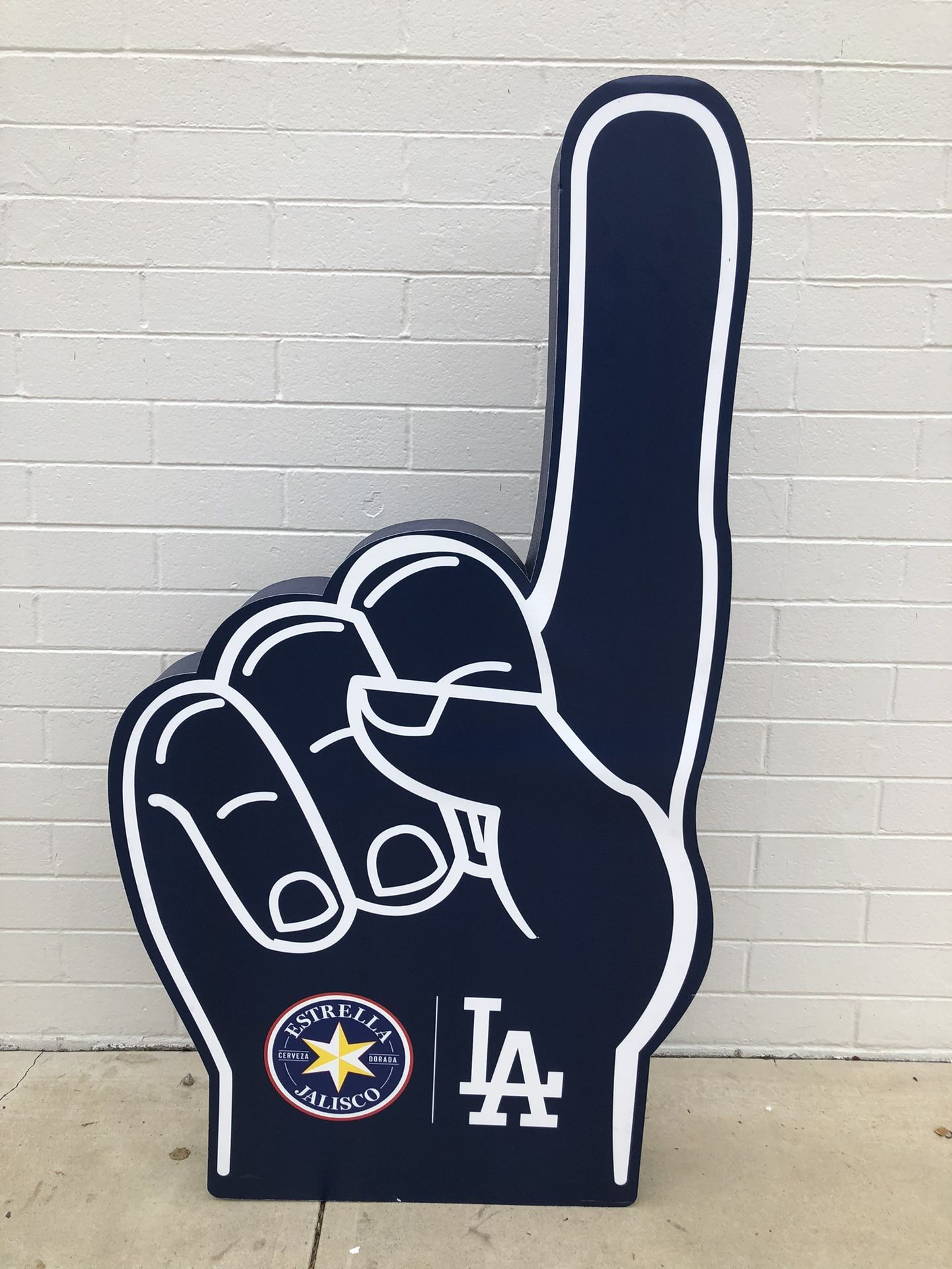 HUGE Los Angeles Dodgers Baseball Foam Finger Promotion Estrella Jalisco Man Cave
