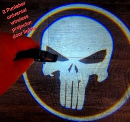 2 Punisher skull wireless universal door projector lights all other items sold separately. Shipping available