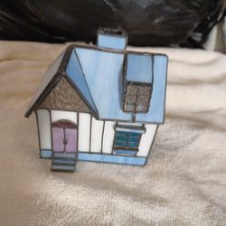 Stained Glass Candle Votive House