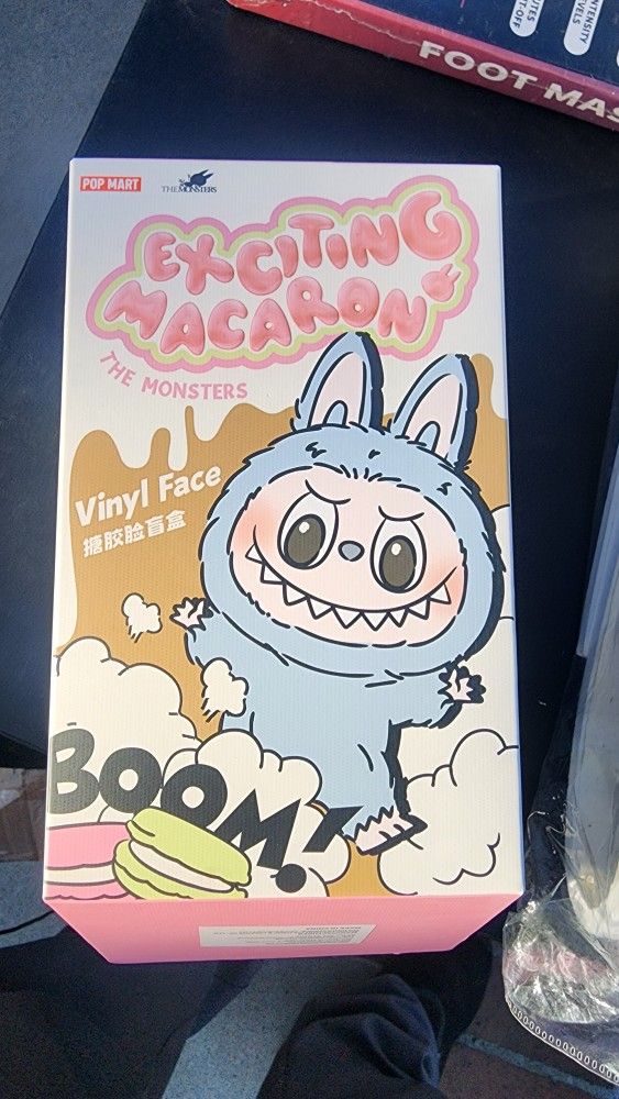 Exciting Macaron  La Bubu Plushy Vinyl Toy  Box