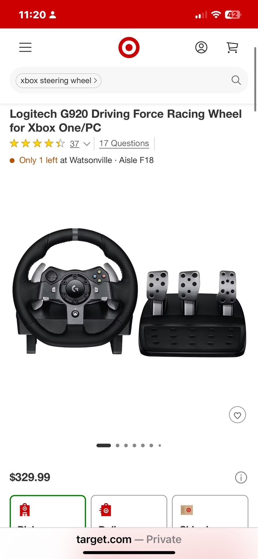 Logitech Steering Wheel Xbox