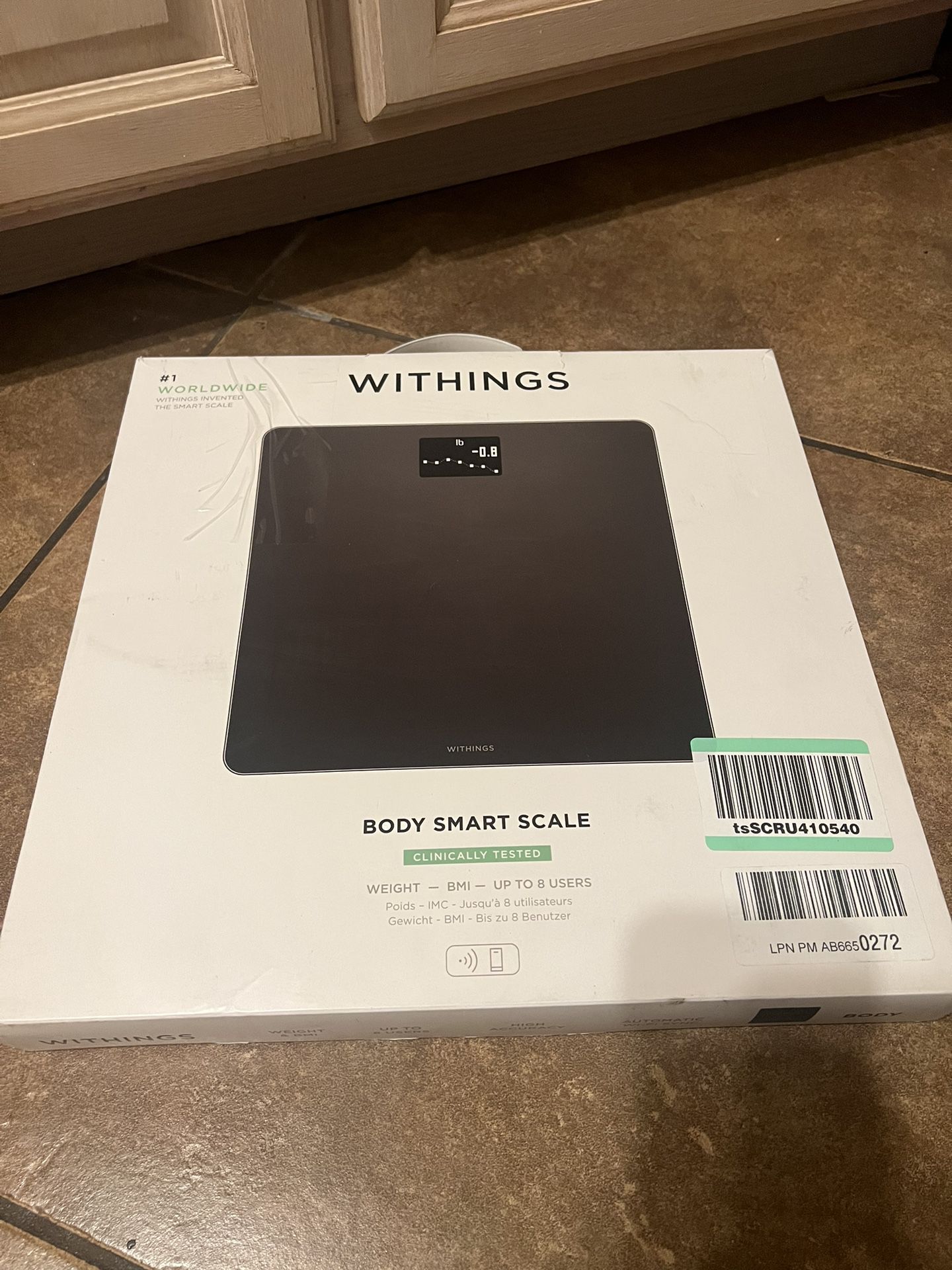 Withings Digital Smart Scale Wi-Fi And Bluetooth Enabled
