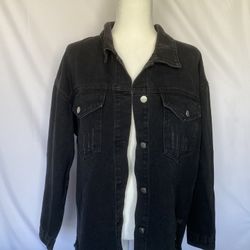 Black Woman Jean Jacket 