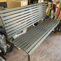 Aluminum Outdoor Bench New Assembled 