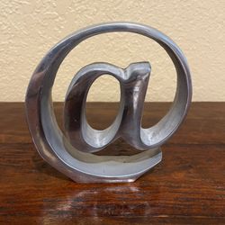 Heavy Aluminum @ Sculpture EMAIL MODERN Art Piece…6” Height By 6” Wide…$75