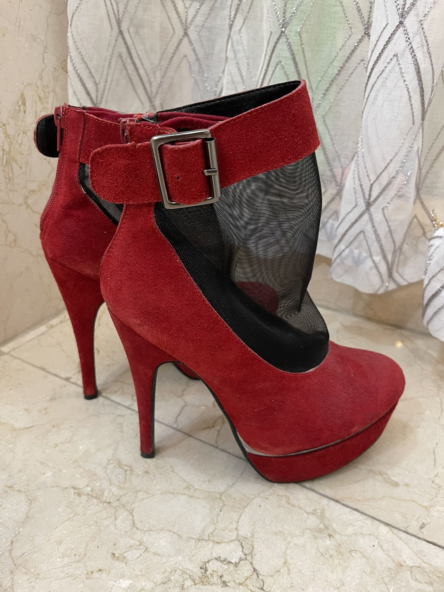 Red Ankle Boots