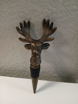 Moose stag wine stopper