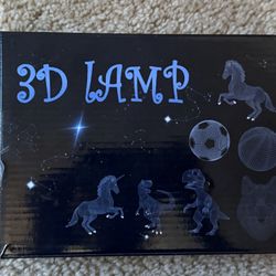 3-D Wolf lamp