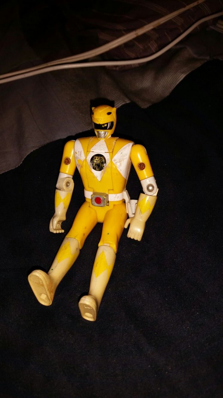 1993 flip head yellow power ranger