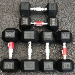 RUBBER  SET  OF DUMBBELLS (PAIRS OF)  :  20s  25s  30s 