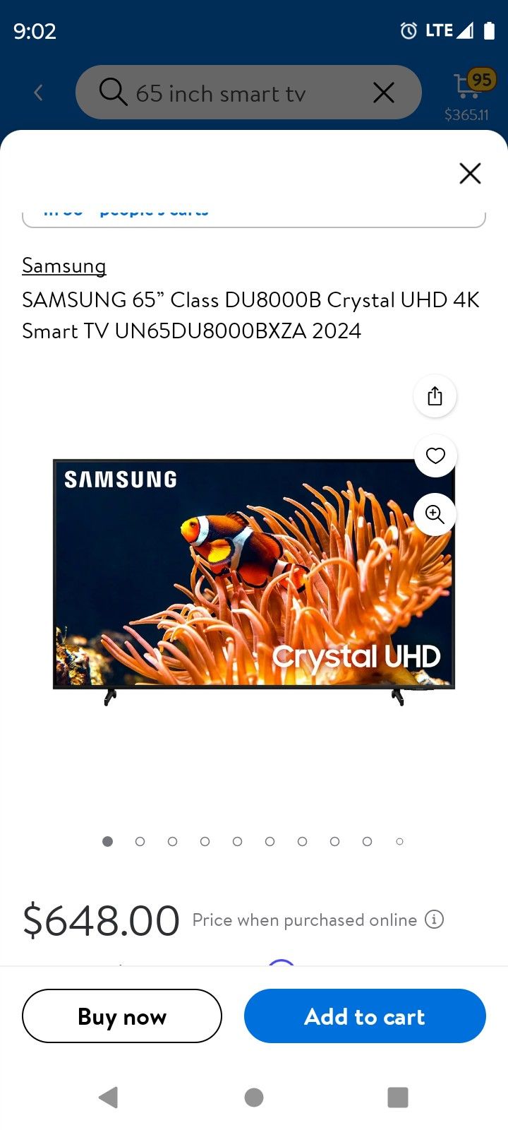 65 Inch Samsung Smart TV 