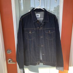 Mens Old Navy Denim Jacket Dark Wash Large