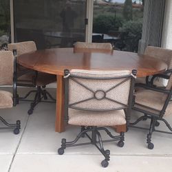 Wood  Table With 6 Chairs