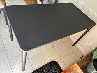 Black IKEA Table with Two Chairs