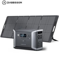 Dabbsson 2330Wh Power Station 2200W Solar Generator +210W Solar Panel Camping RV