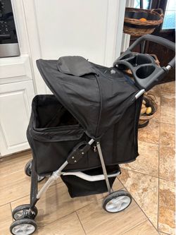 Paws & Pals 4-Wheel Pet Stroller Black