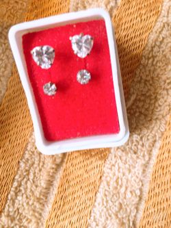 Beautiful heart beaded earrings silver 925